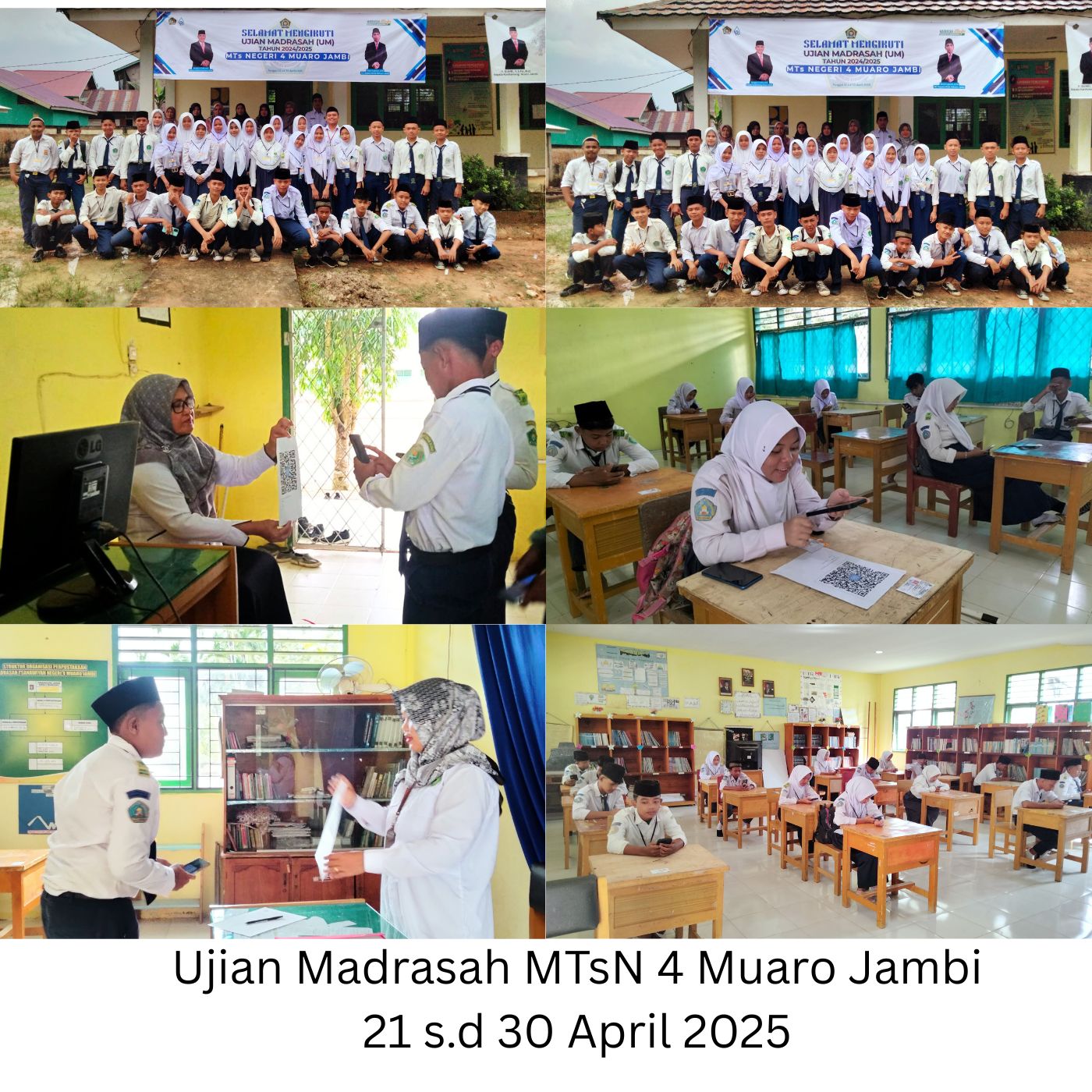 Ujian Madrasah Tahun Pelajaran 2024/2025 MTsN 4 Muaro Jambi dilaksanakan Via Android