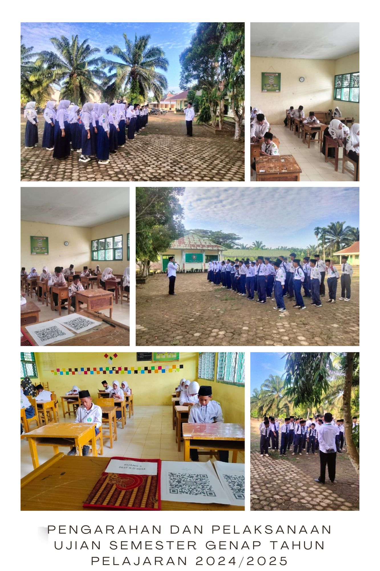 PLT Kepala MTsN 4 Muaro Jambi Mulai Sumatif Akhir Semester Genap 2024/2025 dengan Memberi Pengarahan Intensif Kepada Seluruh Peserta Didik