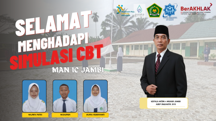 Tiga Peserta Didik MTsN 4 Muaro Jambi Ikuti Simulasi CBT di MAN IC Jambi