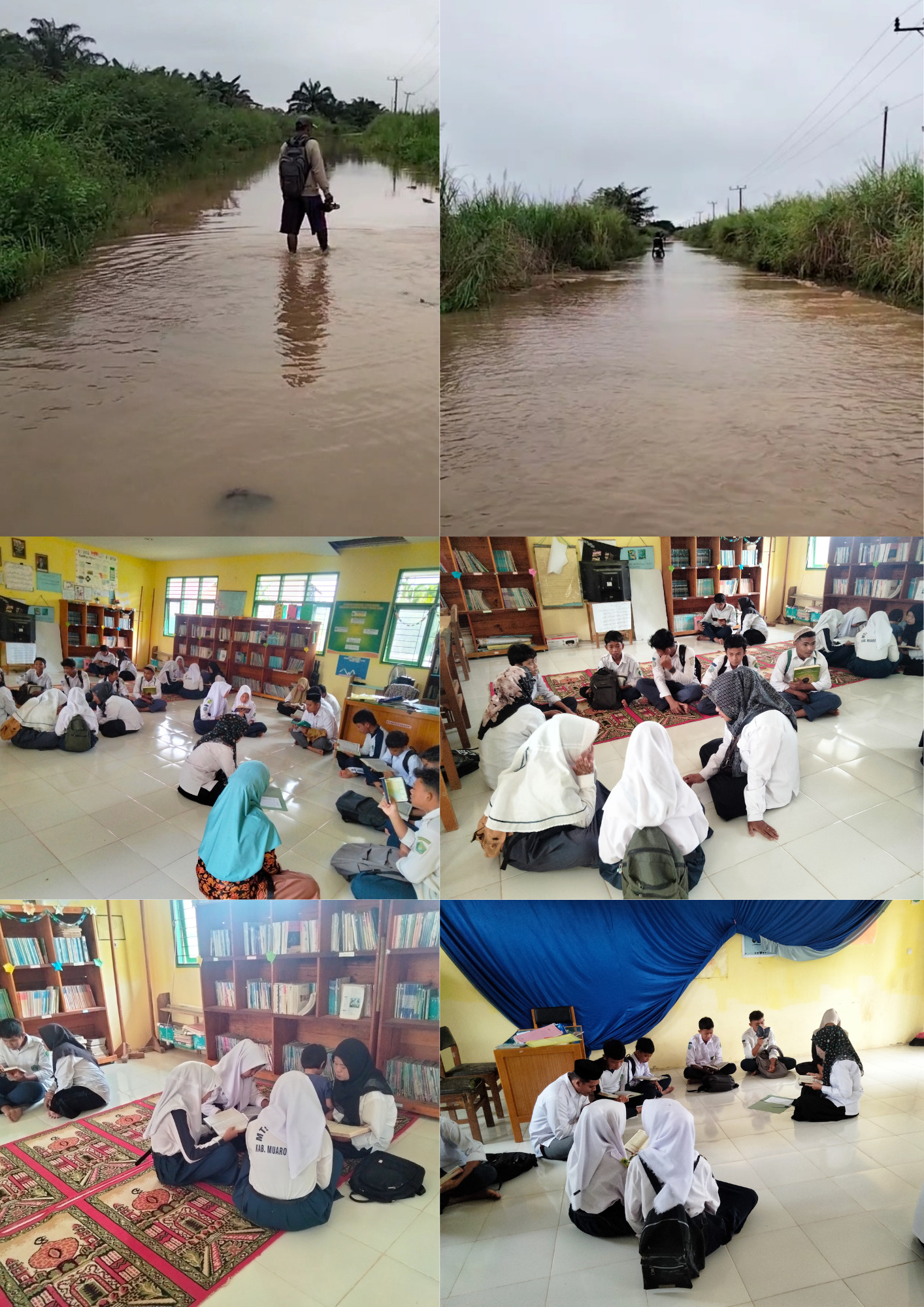 Kegiatan Program Ramadhan MTsN 4 Muaro Jambi dilaksanakan secara Luring dan Daring akibat Banjir