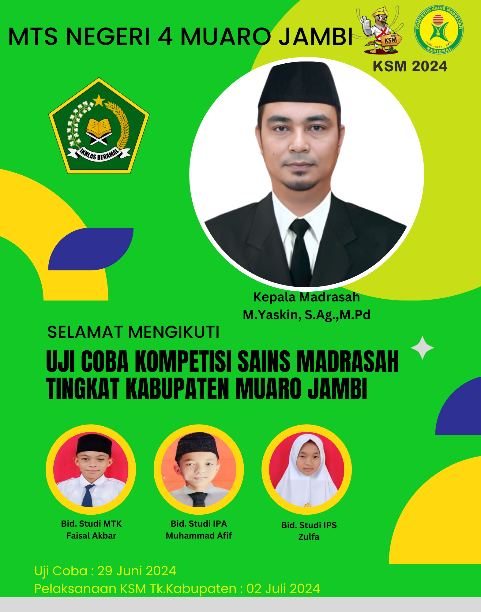 Uji Coba KSM Tahun 2024 di MTsN 4 Muaro Jambi